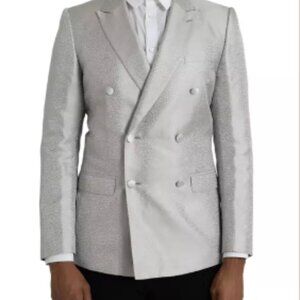 Dolce & Gabbana OFF WHITE MARTINI DOUBLE BREASTED COAT BLAZER